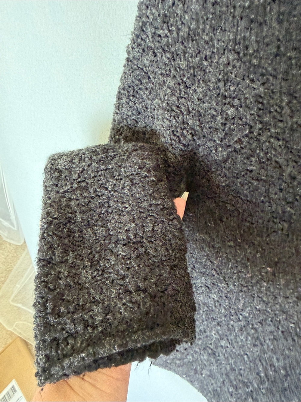 J. Crew Black Bouclé Turtleneck Sweater wool blend - Picture 4 of 4